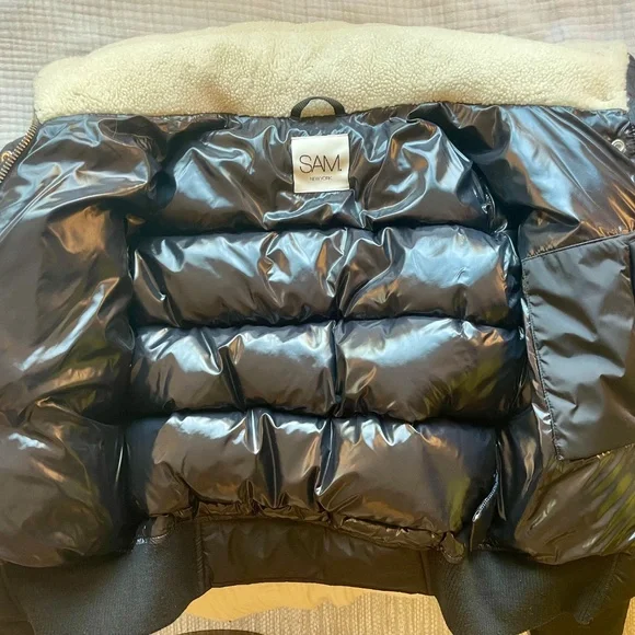 SAM. Sawyer Shearling Down Jacket Small - Picture 6 of 6